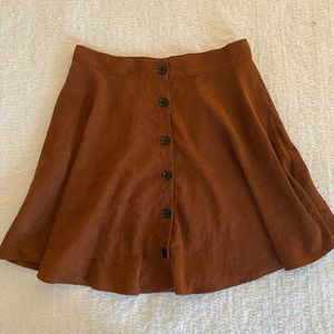 Shein Brown Button Up Skirt